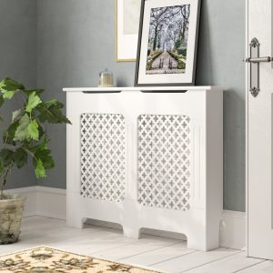 Oxford Radiator Cover, White Finish.