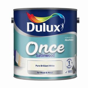 Dulux Once Satinwood 2.5L Pure Brilliant White