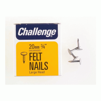 Challenge Felt - Extra Large - Head Clout Nails - Galvanised (Box Pack)