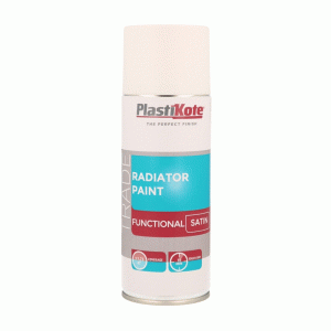 PlastiKote Radiator Spray Paint 400ml White Satin