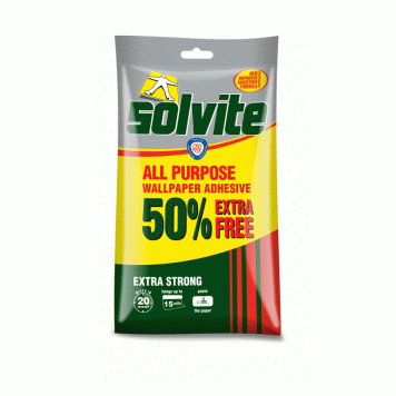 Solvite All Purpose Wallpaper Adhesive 10 Roll Plus 50%