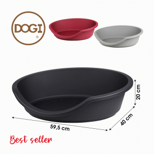 Dog Basket Anti-slip Plastic - Assorted Colours