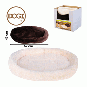 Soft Oval Fabric Pet Bed 52x43cm