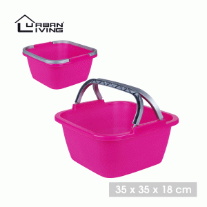 Square Basin & Handles Pink