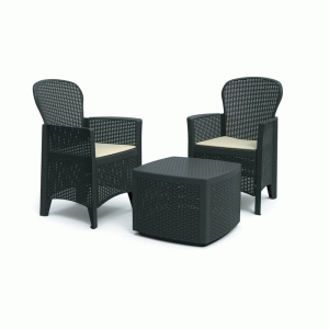 Sarah 3pc Garden set c/w White Cushions
