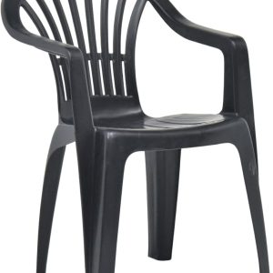 Garden Armchair Plastic Dark Grey Anthracite