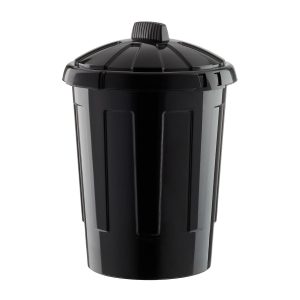 Wham Dustbin With Secure Lid 80L Black