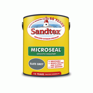 Sandtex Smooth Microseal Masonry Paint 5L Grey Slate