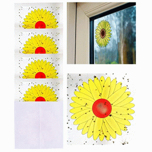 5pc Fly Trap Sunflower Window Sticker FP310