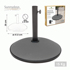 15kg Cement Parasol Base Dark Grey
