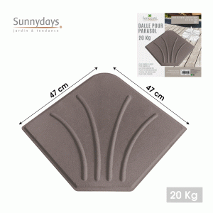 20kg Cement Block Parasol Base - Taupe