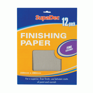 SupaDec Finishing Paper 12 sheets, 320 Grit