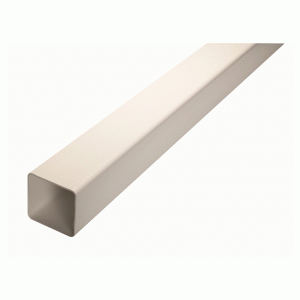 Hunter Square Downpipe 2.5mt x 65mm White