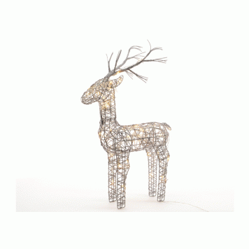 Kaemingk LED Outdoor Wicker Deer 135cm Warm White