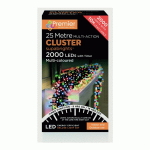 2000 Led Cluster Multi Coloured Premier