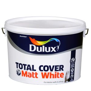 10lt Total Cover Matt White Dulux