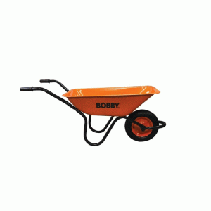 90 Litre Bobby Wheelbarrow Orange Hi-Viz Heavy Duty