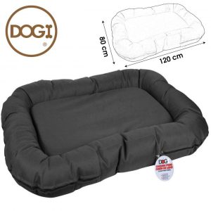 DOGI Luxury Dog Cushion, Black, 120 x 80cm