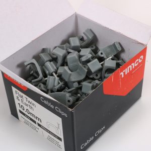 Flat Twin & Earth Cable Clips - Grey
