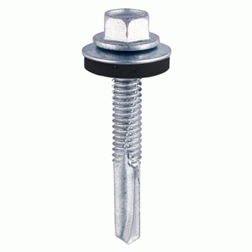 Self-Drilling Screws - Hex - For Heavy Section Steel - Zinc - with EPDM Washer