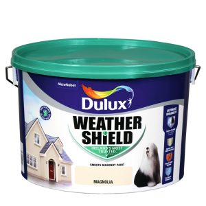 Dulux Weathershield Smooth Masonry Paint - Magnolia 10Lt