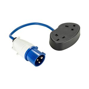 16amp plug + 2 gang rubber socket powermaster
