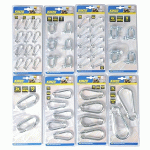Hook carabiner set 8x mix