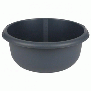 PLASTIK - ROUND BASIN 10 LTR D34 CM GREY DIAM 34CM