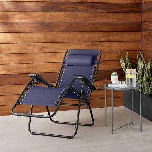 Zero Gravity Textilene Reclining Chair - Black FC114