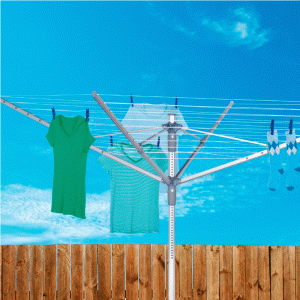 Groundsman 4 Arm Rotary Airer With Cover, Bag & Spike 60m