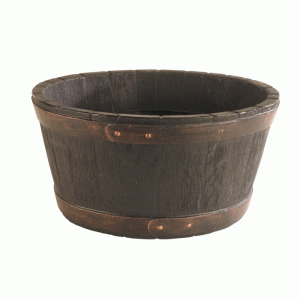 Sankey Round Oak Barrel Planter 49cm