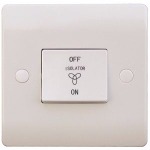 10amp Isolating 3 Pole Isolator Switch with Fan Symbol