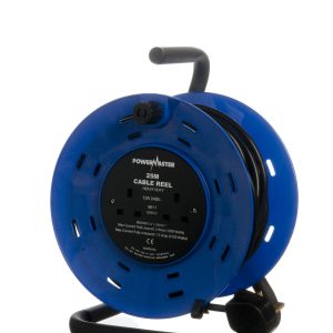 Powermaster 25mt 220v Cable reel 2 Gang