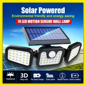 3 Heads Security Lights Solar Powered HL186 Kingavon