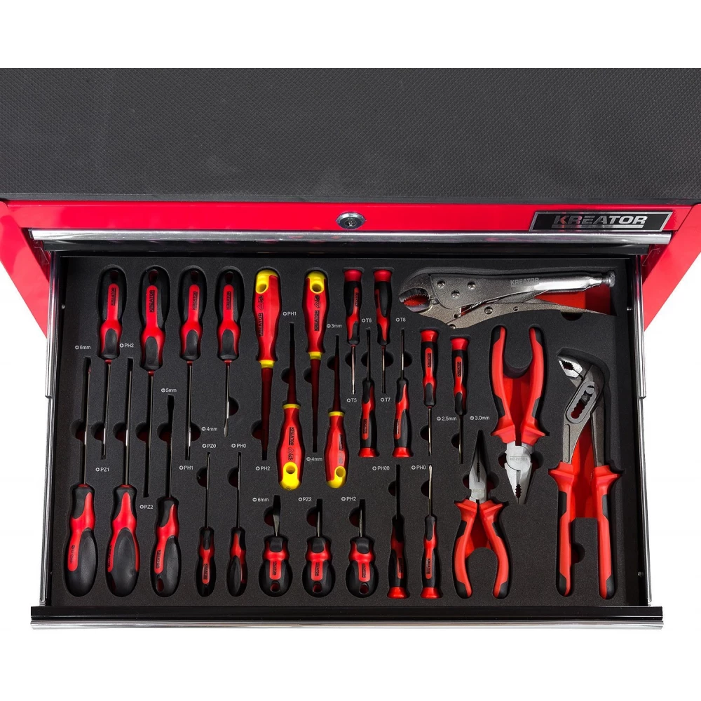 Rolling tool cabinet 7 drawers - 348 pcs KRT653004 Kreator - Image 3