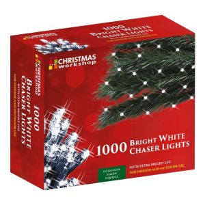 1000 LED Bright White Chaser Lights Christmas Workshop
