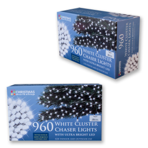 960 LED Chaser Cluster Lights-White 78470