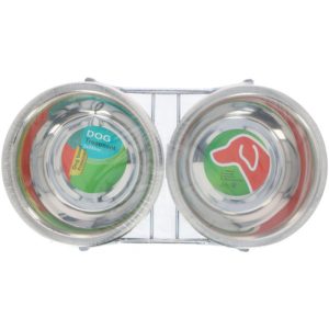 MaxxPro Duo Dog Bowl Stainless steel 2x550ml