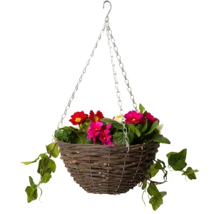 Natural Rattan Hanging Basket
