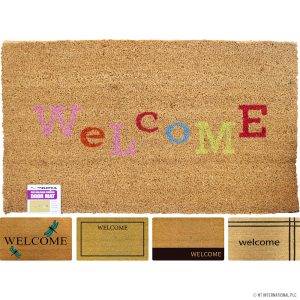 Natural Coir Plain With Welcome Assorted 40 x 75cm 22090C