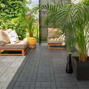 MultyHome Deck Tile Mosaic Graphite (6pk) 30x30cm