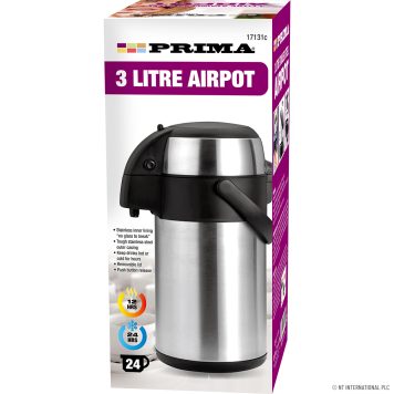 Prima Vacuum Airpot Tea / Coffee Dispenser 3 Litre 17131C