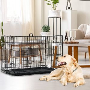 30" Double Door Folding Metal Dog Cage DC201