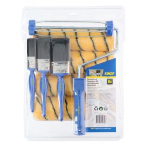 Kinzo 8-Piece Paint Roller and Brush Set