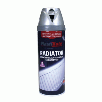 PlastiKote Radiator Spray Paint 400ml Satin Chrome