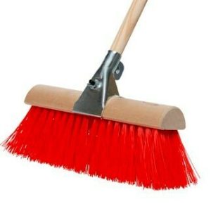 13" Red Yard Brush and Clamp Bentley