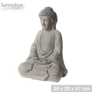 Buddha Statue Dhana Position 28 x 20 x h41cm Baisse De Paix