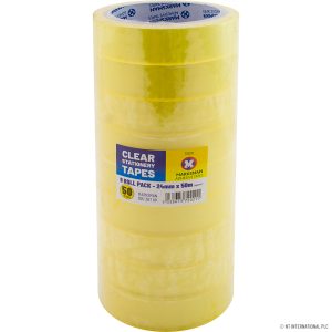 9 Roll Clear Stationary Tape 24mm x 50m 72021C Marksman