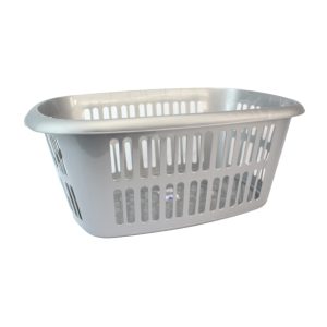 TML Rectangular Laundry Basket Large Silver