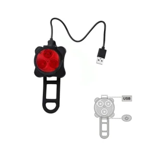 3 SMD USB Rechargeable Rear Bike Light BL121